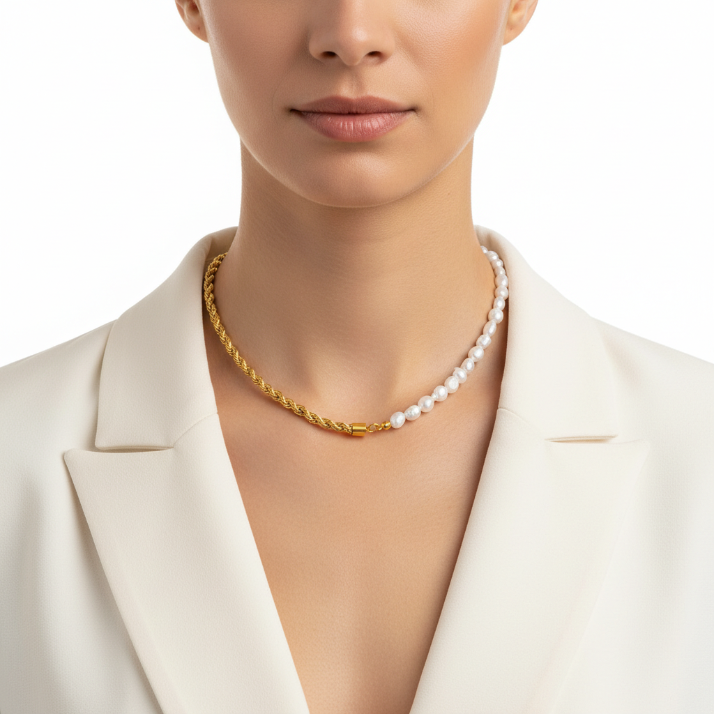 Colar Baiano com Pérola Teste